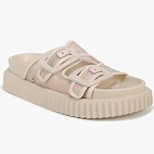 MIA Cream Double Buckle Sandals